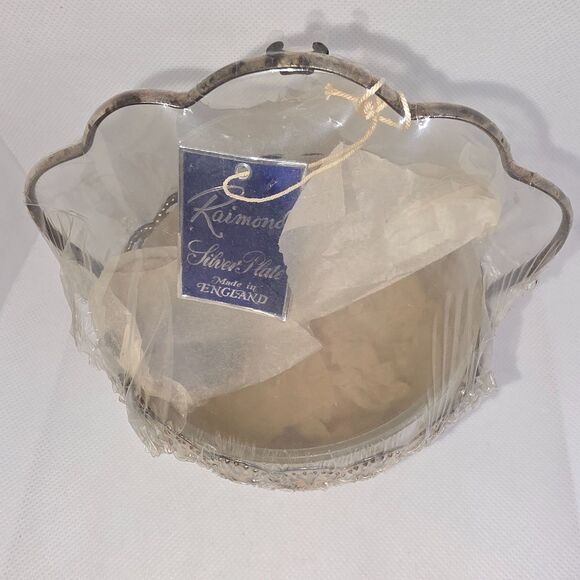 Raimond Silver Plate Sugar Bowl w/ Spoon, Holder & Liner Insert–Made in England - Picture 4 of 11